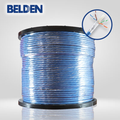 CABLE UTP CAT6A BELDEN 10GXW12 0061000 FORRO PVC AZUL CMR RISER 4 PARES 500MHz CALIBRE 23 AWG 100% COBRE USO INTERIOR DIAMETRO 0.260 ESPECIAL PARA INSTALACIONES ETHERNET HASTA 10GBASE-T,WI-FI 6 ,WI-FI 5,POE++,CENTROS DE DATOS,HDBASET 4K UHD, CERTIFICABLE BOBINA 1000 PIES 305 METROS