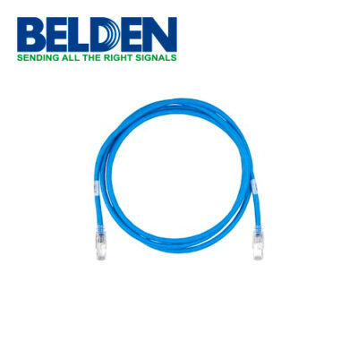 PATCHCORD FTP CAT6A BLINDADO BELDEN CAF1106007 FORRO PVC AZUL CMR-RISER 4 PARES CALIBRE CONDUCTOR 24 AWG 100% COBRE USO INTERIOR PARTES RELACIONADAS: CONECTORES MODULARES CAT6A BLINDADO PATCH PANEL CAT6A BLINDADO LONGITUD 7 PIES 2.1 METROS