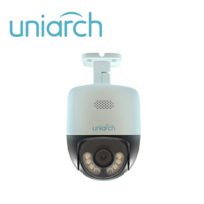 CAMARA IP PT INTERIOR EXTERIOR IPC-P213-AF40KC UNIARCH BY UNV 3MP/ ULTRA265/ LENTE 4MM / IP66 / DWDR / MICROFONO EMBEBIDO / BOCINA EMBEBIDA / SOPORTA MICRO SD 256GB / 30 MTS IR / POE + 12VDC / ANALITICAS / INCLUYE BRAZO DE PARED