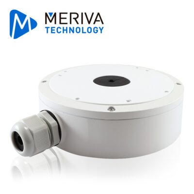 CAJA DE CONEXIONES - JUNCTION BOX MERIVA TECHNOLOGY MVA-JB0303 PARA CÁMARAS  MONTAJE EN PARED O EN TECHO. COMPATIBLE CON CÁMARAS MVD-E500ZA REVISAR LISTA DE MODELOS COMPATIBLES PARA CONFIRMAR LA COMPATIBILIDAD DE BASE CORRECTA