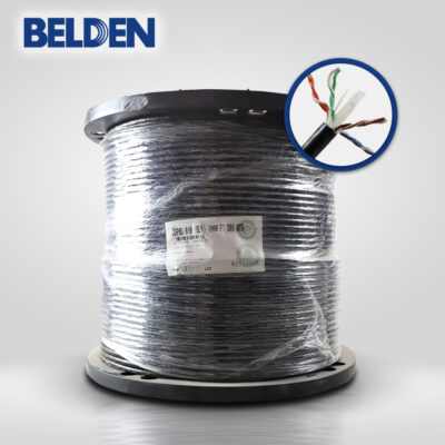 CABLE UTP CAT6 BELDEN OSP6U 0101000 FORRO POLIETILENO PLANTA EXTERNA OSP NEGRO 4 PARES CON GEL 350 MHZ CALIBRE 24 AWG 100% COBRE USO EXTERIOR IDEAL PARA INSTALACIONES DE SEGURIDAD, CCTV, VIDEO, DATOS, REDES ETHERNET BOBINA 1000 PIES 305 METROS