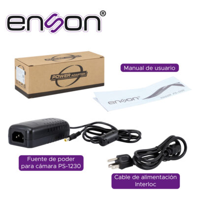 FUENTE DE PODER PARA CAMARA ENSON PS-1230 12V 3AMP CERTIFICACION UL - Image 2