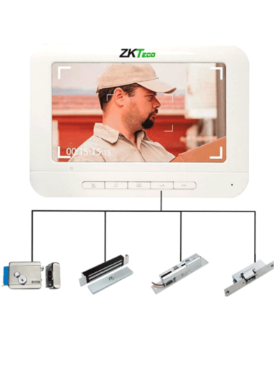 ZKTeco VE04A01PAQ7P - Paquete de Videoportero para 4 Departamentos VE04A01 con 1 Monitor VDPIB3 de 7 pulgadas