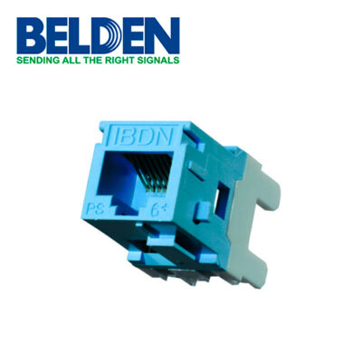 CONECTOR JACK BELDEN AX101071 CATEGORIA 6+ 568A/B ESTILO MDVO AZUL (TIA 606)