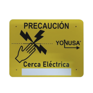 Letrero de PRECAUCION para cercas electrificadas (21.8 x 17 cm)