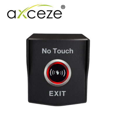 BOTON DE PETICION DE APERTURA PARA EXTERIOR SIN CONTACTO   AXCEZE   AX-B200 GRADO DE PROTECCION IP68 CARCASA METALICA EN COLOR NEGRO CUENTA CON SALIDA DE RELEVADOR COMPETO   COM.   N.O.   N.C.    DISTANCIA DE DETECCION  0 A 10 CM   CUENTA CON LED INDICADOR DE ESTADO DIMENSIONES 78 X 91.5 X 61 MM