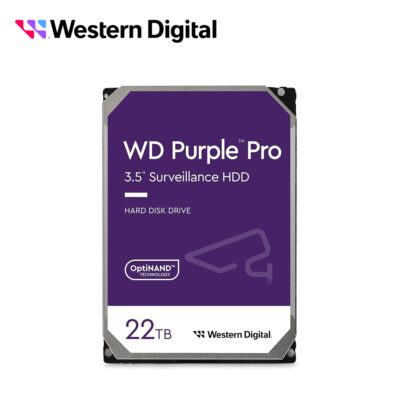 DISCO DURO DD 22TB SATA WD PURPLE PRO WD221PURP TRABAJO 24/7 SATA III CACHE 512MB 7200RPM OPTIMIZADO PARA VIDEOVIGILANCIA INTELIGENTE