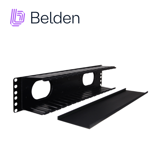ORGANIZADOR HORIZONTAL BELDEN 9512-1902N / NEGRO / 2UR / CON TAPA