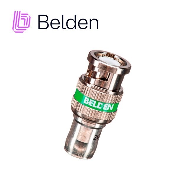 CONECTOR BNC BELDEN 1694ABHD1 PARA SDI-HD EN COAXIAL RG6. TIPO COMPRESION: 1PIEZA