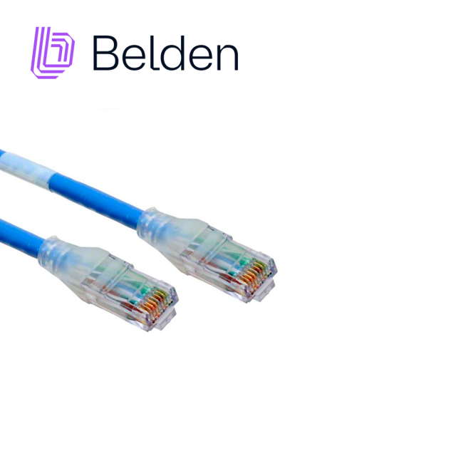 PATCH CORD DIAMETRO REDUCIDO UTP CAT6+ BELDEN C6D1106004 / INTERIOR / AZUL / 4 PARES / 28 AWG / FORRO PVC / CMR / 4 PIES 1.2 METROS