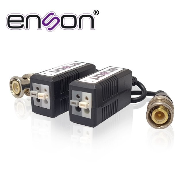 TRANSCEPTORES HD 2MP ENSON ENS-VT100 AHD/TVI/CVI PUSH-IN CON CONECTOR, AISLADOR DE RUIDO Y PROTECTOR DE VOLTAJE. CONECTOR 100% COBRE