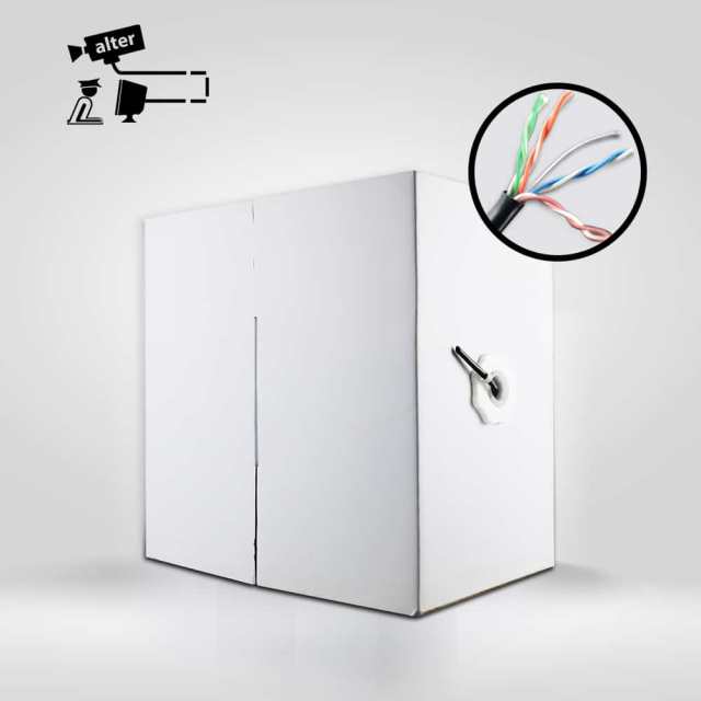 CABLE UTP CAT5E MAXICABLE NEGRO RECUBRIMIENTO DE COBRE CCA 305 MTS PARA APLICACIONES DE CCTV Y REDES DOMESTICAS, CUBIERTA PVC