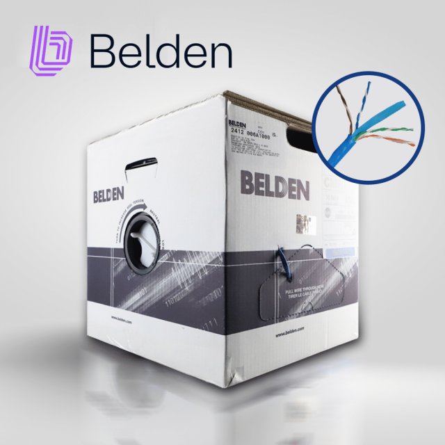 CABLE UTP CAT6 INTERIOR AZUL 1000 PIES 2412 006A1000 BELDEN