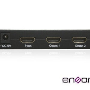 DISTRIBUIDOR HDMI ENSON ENS-HDMI12 CON UNA ENTRADA Y DOS SALIDAS HDMI PARA DISTRIBUIR EL VIDEO DE UN DISPOSITIVO (LAPTOP, GRABADOR DE VIDEO, CONSOLAS DE VIDEOJUEGO, ETC) A DOS PANTALLAS DISTINTAS AL MISMO TIEMPO, INCLUYE FUENTE DE ALIMENTACIÓN DE 5V
