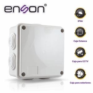 ENSON ENS-PCB1010 – Caja Plástica 100×100×50 mm IP66 con Sello de Goma y Entradas para Tubería de 1”