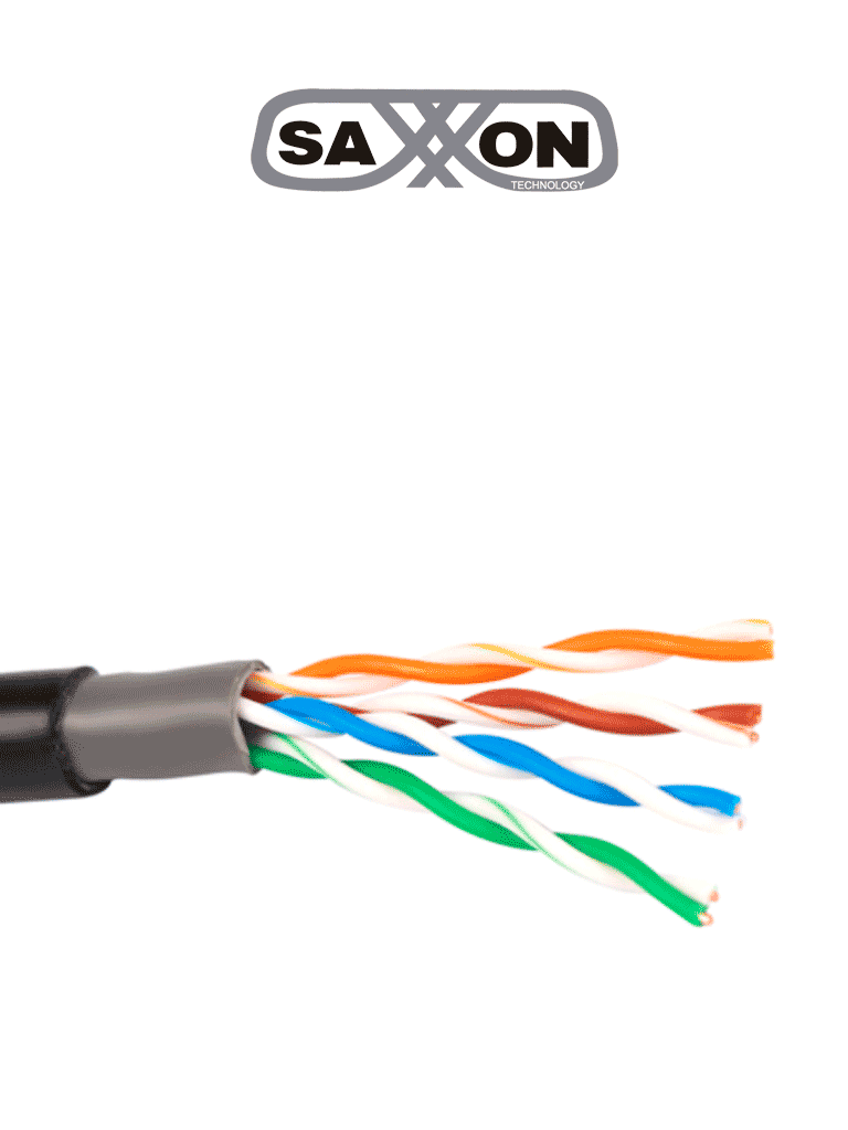 Bobina de Cable UTP CCA CAT 5E EXTERIOR OUTP5ECCAEXT SAXXON