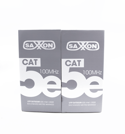 SAXXON OUTPCAT5ECOPEXT - Bobina de Cable UTP Cat5e 100% Cobre/ 305 Metros/ Exterior con Doble Forro/ Color Negro/ Ideal para Cableado de Redes de Datos y Video/ - Image 3