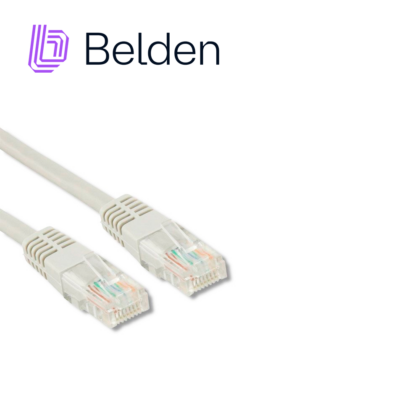 PATCH CORD DIAMETRO REDUCIDO UTP CAT6+ BELDEN C6D1109004 / INTERIOR / BLANCO / 4 PARES / 28 AWG / FORRO PVC / CMR / 4 PIES 1.2 METROS