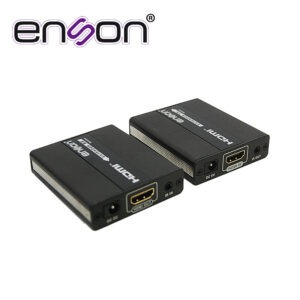 EXTENSOR HDMI ENSON ENS-HDMIE130 HASTA 120MTS DE TRANSMISION FULL HD 1080P@60HZ POR CABLE UTP CAT5E/CAT6 TRANSMITE SEÑAL IR PARA CONTROL REMOTO