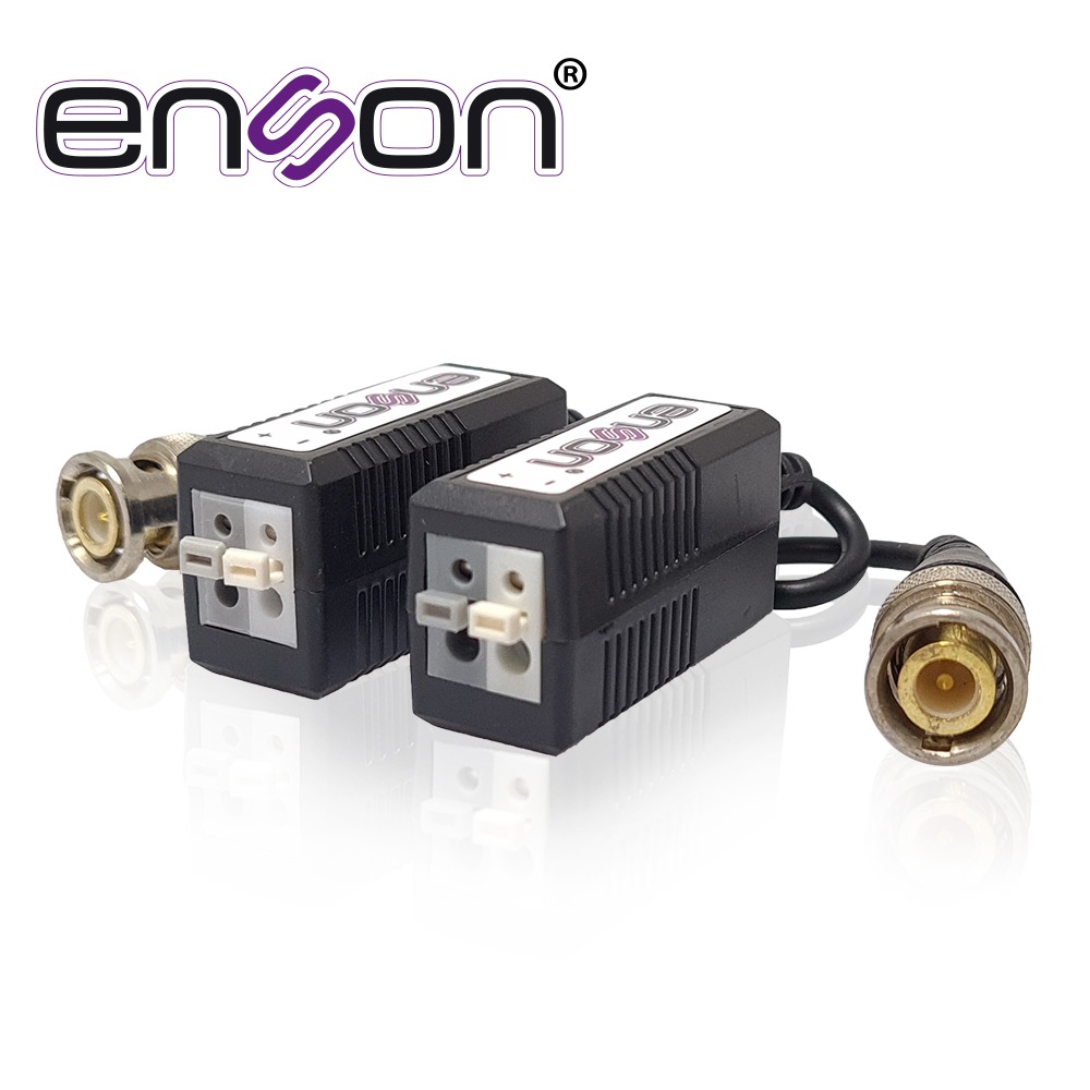 TRANSCEPTORES HD 2MP ENSON ENS-VT100 AHD/TVI/CVI PUSH-IN CON CONECTOR, AISLADOR DE RUIDO Y PROTECTOR DE VOLTAJE. CONECTOR 100% COBRE