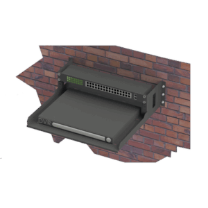 Rack Abierto de Montaje en Pared, de 19in, de 2 Unidades de Rack, con Charola de 460 mm de Profundidad, Se envía el Gabinete Armado.