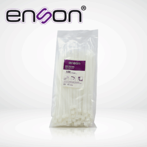 ENSON ENS-CH190W – Cincho de Nylon Natural 4.8×190 mm con Tensión de 22 kg