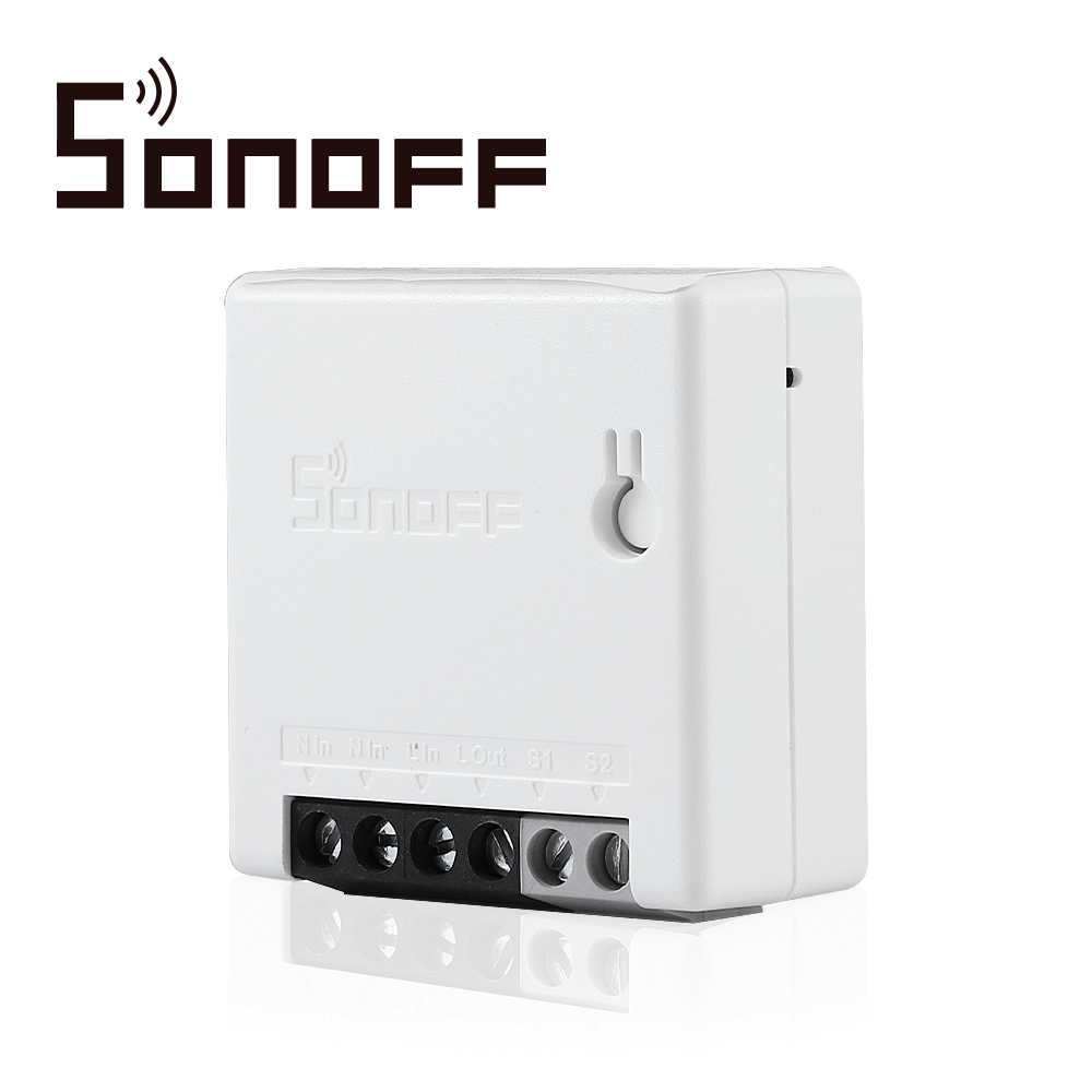 APAGADOR DE PARED INWALL ON/OFF SONOFF MINIR2 SMART INALAMBRICO WIFI PARA SOLUCION DE SMART HOME CON TEMPORIZADOR PARA IOS Y ANDROID COMPATIBLE CON ALEXA/GOOGLE HOME/IFTTT 1CH WIFI 2.4GHZ RF 433 PUEDE SER ACTIVADO POR CONTACTO SECO