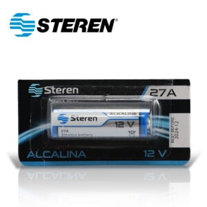 BATERIA ALCALINA STEREN BAT-27A TIPO CILINDRO 12 VOLTS 20MAH - COMPATIBLE CON MAGNETO SONOFF Y OTROS DISPOSITIVOS SIMILARES