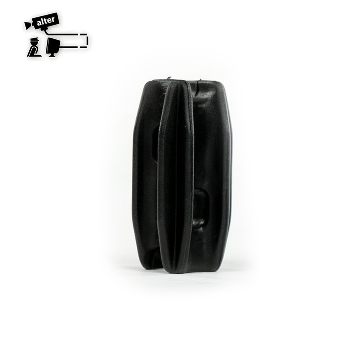 AISLADOR DE ESQUINA PARA POSTE DE 1/2 O 3/4PULGADA COLOR NEGRO PARA CERCAS ELECTRIFICADAS. ALTER ALT-AIS3 VENTA POR PIEZA