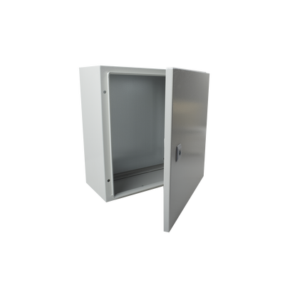 Gabinete de Acero IP66 Uso en Intemperie (250 x 300 x 150 mm) con Placa Trasera Interior Metálica y Compuerta Inferior Atornillable (Incluye Chapa y Llave T). - Image 3