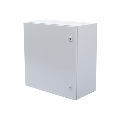Gabinete de Acero IP66 Uso en Intemperie (600 x 600 x 300 mm) con Placa Trasera Interior Metálica y Compuerta Inferior Atornillable (Incluye Chapa y Llave T). - Image 2
