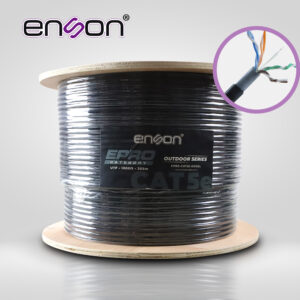 CABLE UTP CAT5E ENSON EPRO-CAT5E-OUGEL FORRO PVC+PE+GEL 4 PARES CALIBRE 24 AWG 100% COBRE USO EXTERIOR CON GEL BOBINA 1000 PIES 305 METROS