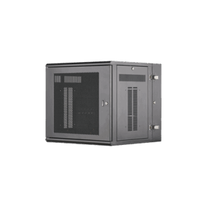 Gabinete PanZone de Montaje en Pared, de 19in, Puerta Ventilada, 12 UR, 635mm de Profundidad, Color Negro