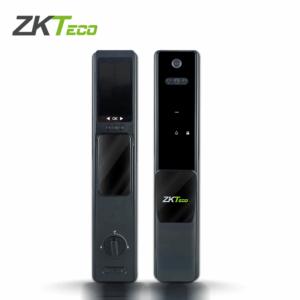 CERRADURA INTELIGENTE HBL400  ZKTECO  CON RECONOCIMIENTO FACIAL MULTI VERIFICACIÓN CON CAPACIDAD DE 50 ROSTROS 100 HUELLAS DIGITALES 50 CONTRASEÑAS CONSTRUIDA EN ALUMINIO USO EN INTERIORES   COMUNICACIÓN  WIFI  CON  APP  ZSMART