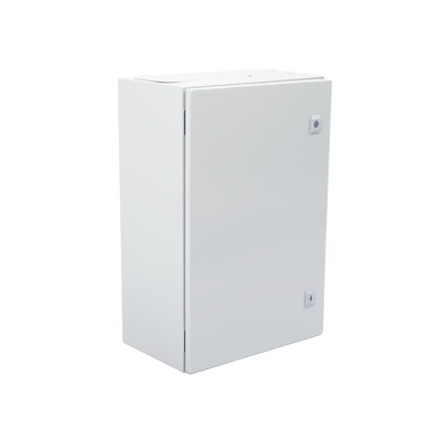 Gabinete de Acero IP66 Uso en Intemperie (400 x 600 x 250 mm) con Placa Trasera Interior Metálica y Compuerta Inferior Atornillable (Incluye Chapa y Llave T). - Image 3