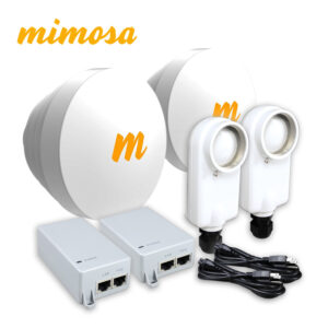 KIT C5XN5X16KIT-SM MIMOSA 2 RADIOS C5X IP67 / 2 ANTENAS N5X16 DE 16 DBI / INYECTOR POE 24V 12W / 2 CABLES DE CORRIENTE
