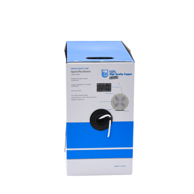 Bobina de cable de 305 m, Cat5e, para intemperie, sin blindar, color blanco, UL, para aplicaciones en CCTV, redes de datos. - Image 3