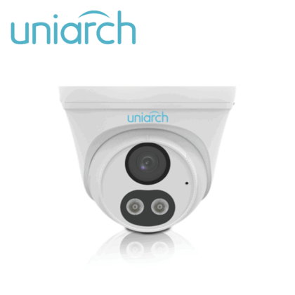 CAMARA IP TURRET UNIARCH IPC-T132-AF28-DL-ECO / 2MP / LENTE 2.8MM / DNR / IR30M / DUAL-LIGHT / MICROFONO-INTEGRADO / HUMAN-BODY-DETECTION 2.0 / POE-AF ONVIF / 3-AXIS / IP67 / GRAFENO+PLASTICO / ULTRA265 / SERIE ECO