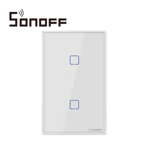 APAGADOR DE PARED TOUCH ON/OFF SONOFF T2US2C-TX / INALAMBRICO WIFI SMART HOME / TEMPORIZADOR PARA IOS Y ANDROID COMPATIBLE CON ALEXA/GOOGLE HOME/IFTTT / 2CH WIFI 2.4GHZ / RF 433 HASTA 2AMP POR