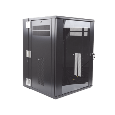 Gabinete PanZone de Montaje en Pared, de 19in, Puerta con Ventana de Seguridad, 18 UR, 635mm de Profundidad, Color Negro - Image 6