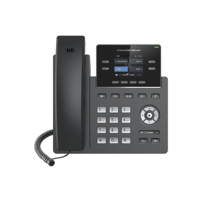 Teléfono IP Grado Operador, 4 líneas SIP con 2 cuentas, pantalla a color 2.4", codec Opus, IPV4/IPV6 con gestión en la nube GDMS