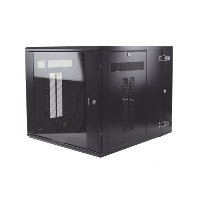 Gabinete PanZone de Montaje en Pared, de 19in, Puerta con Ventana de Seguridad, 12 UR, 762mm de Profundidad, Color Negro - Image 4