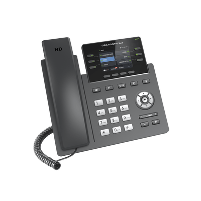 Teléfono IP Grado Operador, 3 líneas SIP con 6 cuentas, puertos Gigabit,PoE,  pantalla a color 2.4", codec Opus, IPV4/IPV6 con gestión en la nube GDMS - Image 3