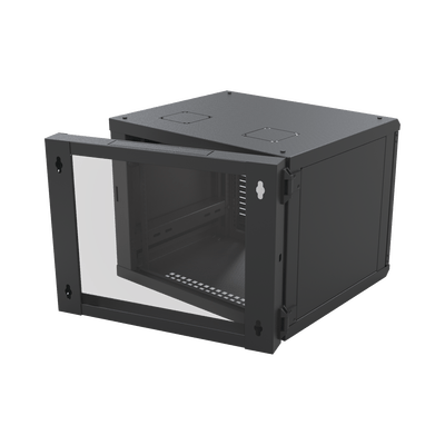 Gabinete Abatible de Pared (Con Marco Trasero) con Rack 19" de 12 Unidades. Ventana de Cristal Templado. - Image 2