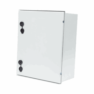 Gabinete de Poliéster IP65 Uso en Intemperie (400 x 500 x 200 mm) con Placa Trasera Interior de Plástico (Incluye Chapa y Llave).