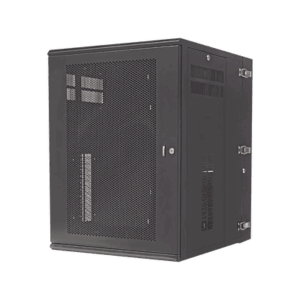 Gabinete PanZone de Montaje en Pared, de 19in, Puerta Ventilada, 18 UR, 762mm de Profundidad, Color Negro