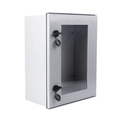 Gabinete de Poliéster IP65 Puerta Transparente, Uso en Intemperie (400 x 500 x 200 mm) con Placa Trasera Interior de Plástico (Incluye Chapa y Llave). - Image 3