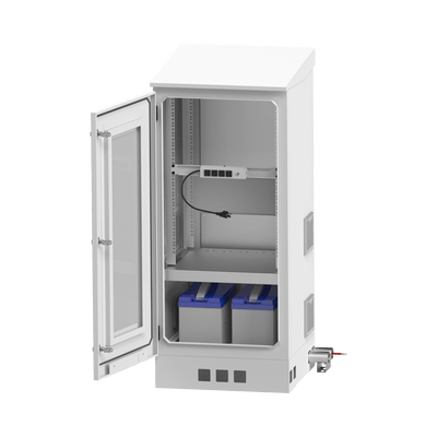 Gabinete de Piso para Exterior con Ventiladores y Termostato con Rack de 19" de 16 U + Espacio para Baterías, Se envía el Gabinete Armado. - Image 5