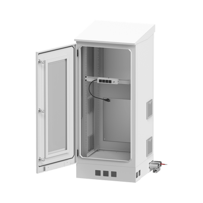 Gabinete de Piso para Exterior con Ventiladores y Termostato con Rack de 19" de 16 U + Espacio para Baterías, Se envía el Gabinete Armado. - Image 3