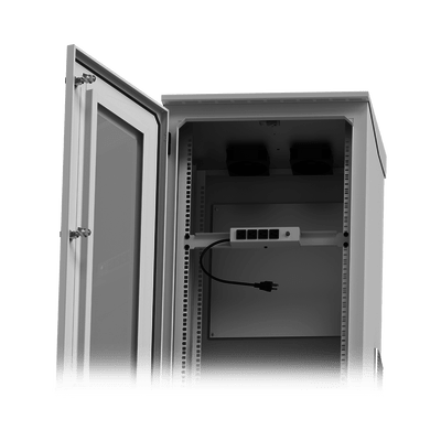 Gabinete de Piso para Exterior con Ventiladores y Termostato con Rack de 19" de 16 U + Espacio para Baterías, Se envía el Gabinete Armado. - Image 6